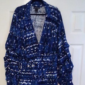 Tall Tie Dye Wrap Skinny Jumpsuit